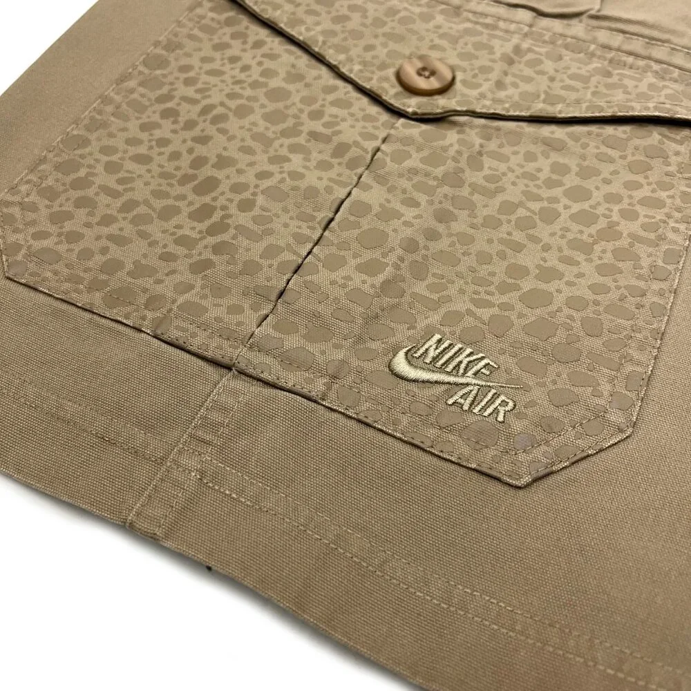 Nike Air Vintage Animal Print Cargo Chino Khaki Shorts Mens 32